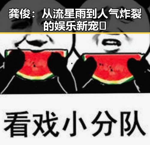 龚俊：从流星雨到人气炸裂的娱乐新宠✨