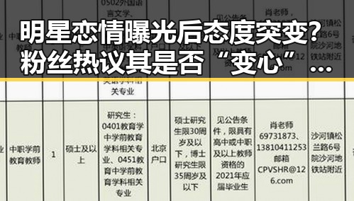明星恋情曝光后态度突变?粉丝热议其是否“变心”引发讨论🔥